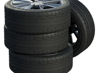 Tesla wheels 3D model