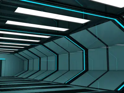 Sci Fi corridor 3D model 188
