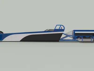 Jet dragster 3D model