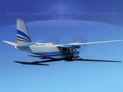 Rockwell Turbo Commander 690 V02 3D model
