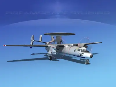 Grumman E-2C Hawkeye V07 3D model
