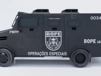 Blindado BOPE Free low-poly 3D model