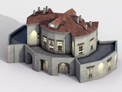 Casina Vanvitelliana Low-poly 3D model