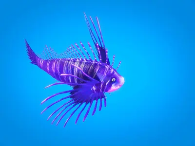 Cartoon Fish Rigged Animated Low-poly 3D model