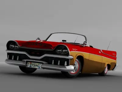 Dodge Royal Lancer Cabrio Free low-poly 3D model