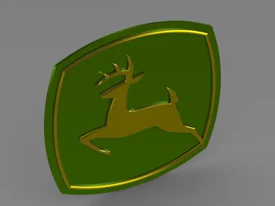 John Deer logo 3D model