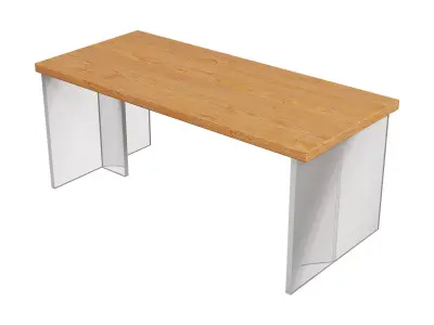 Homary Modern Natural Wood Floating Dining Table Free low-poly 3D model