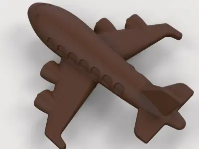 Chocolate Mold Airplane 3D print model
