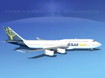Boeing 747-8I Jumbo Jet Atlas 3D model