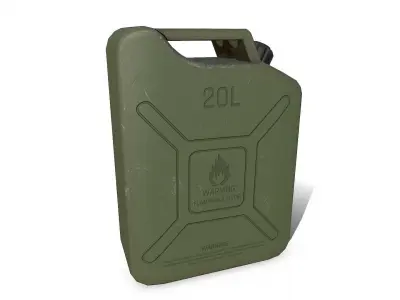 Fuel Can Low-poly PBR Free low-poly 3D model