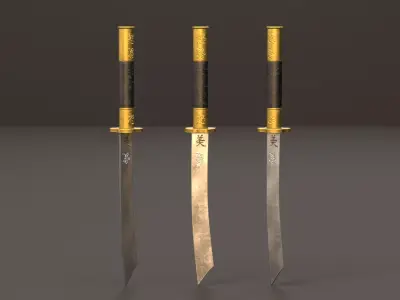 Chinese Dao Sword - Traditional Martial Arts Weapon 05 Low-poly 3D model