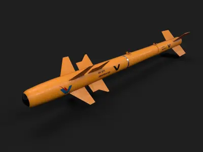 pl7 air to air missile Low-poly 3D model