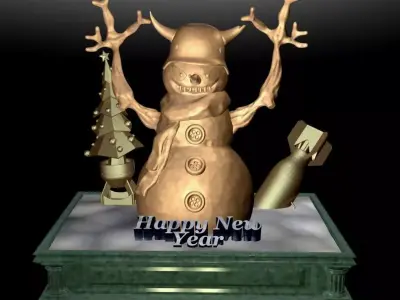 Snowman - militarist 3D print model