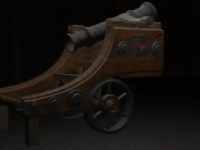 Cannon with different texture Free 3D model