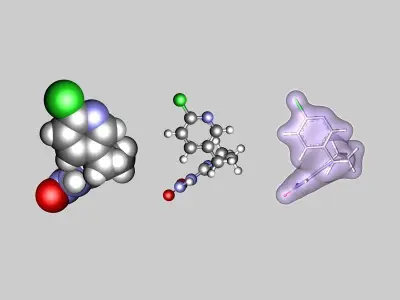 Imidacloprid molecule 3D model