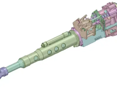 25mm chain gun 3D model