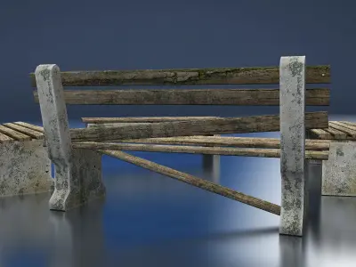 Benches park bench - park bench Free low-poly 3D model