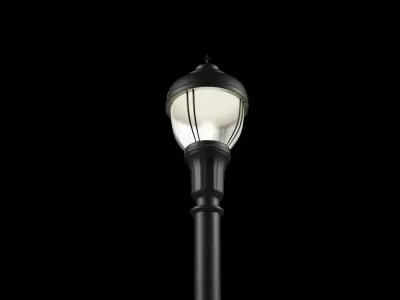 City Streetlight Decor High Poly 2 Free 3D model