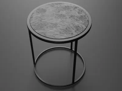 Knurl Small Accent Table 3D model