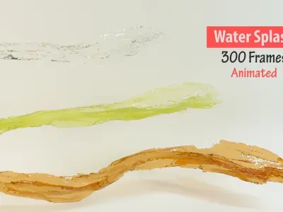 Animated Water Splash 3D model