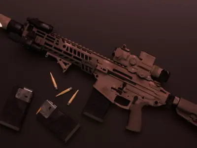 XM7 SIG MCX Spear Low-poly 3D model