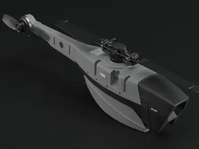 Black hornet drone 3D model