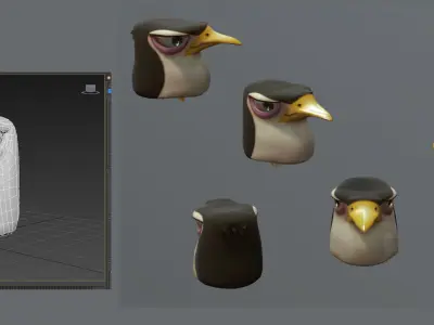 Penguin penguins of madagascar Low-poly 3D model