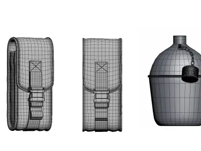 Military Collection IMM Brush included and OBJ- FBX Low-poly 3D model