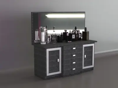 beautiful bedroom furniture 3D model