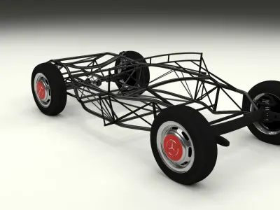 Mercedes 300SL Chasis 3D model