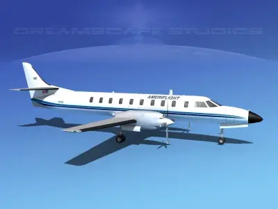 Swearingen SA226 Metroliner Ameriflight 3D model