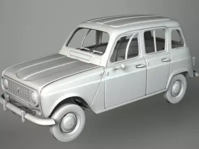 CAR RENAULT 4L 3D model