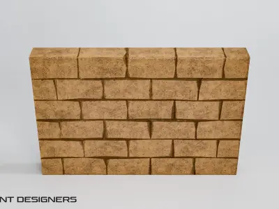 Ancient Egypt Wall Low-poly 3D model