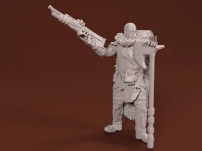 28mm PMC Winter Scout Party 3D print model