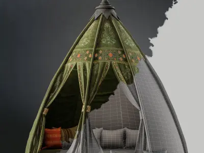 10 TENT - Base Mesh Low-poly 3D model