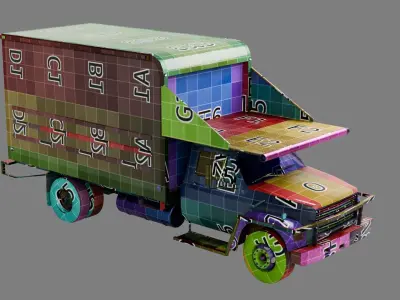 Airport Catering Truck Low-poly 3D model