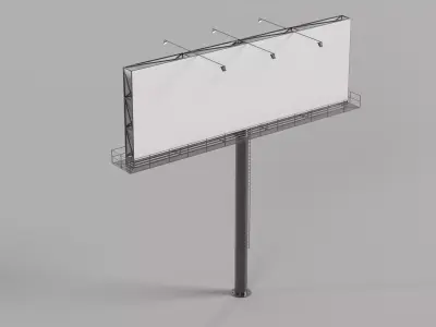 Blank outdoor billboard 3D model