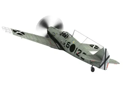 Messerschmitt - BF-109 E - 6-123 3D model