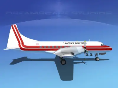 Convair CV-580 Lincoln Airways 3D model