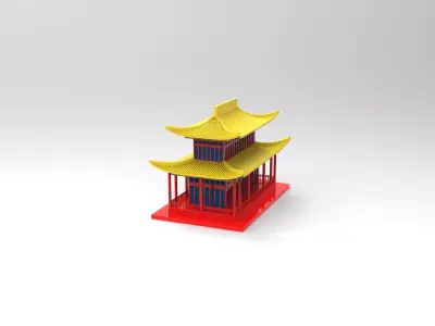 Chinese Building Two Floors 3D print model