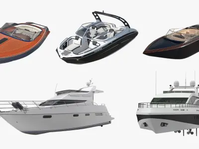 Motor Yachts Collection 3 3D model