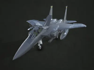 McDonnell Douglas F-15E Strike Eagle Low-poly 3D model