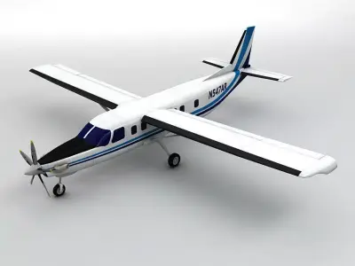  Vulcanair VF-600 Aircraft Low-poly 3D model