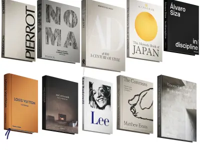 211 decorative books set 20 gold collection PART 1 3D model