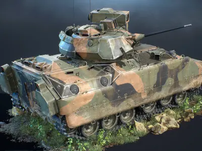 M2 Bradley Game Ready Low-poly 3D model
