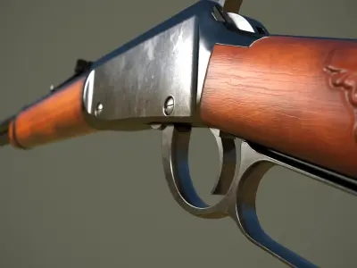 Erma 712 Lever-Action Rifle Free low-poly 3D model