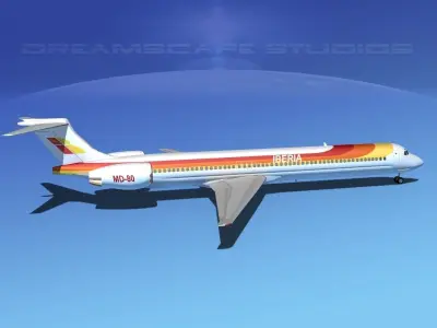 McDonnell Douglas MD-80 Iberia 3D model