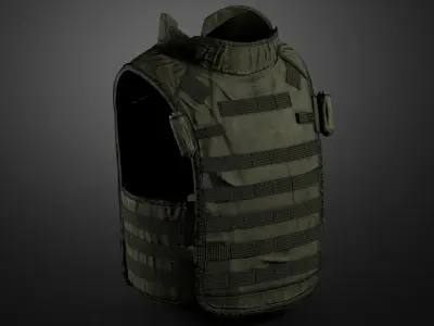 Army Vest 02 Low-poly 3D model