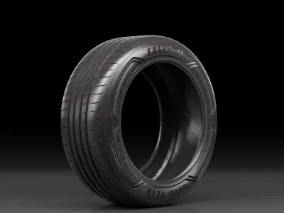 Tire R17 - Goodyear Eagle F1 Asymmetric 3 3D model