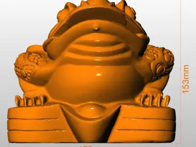 Feng shui money toad 2 Free 3D print model